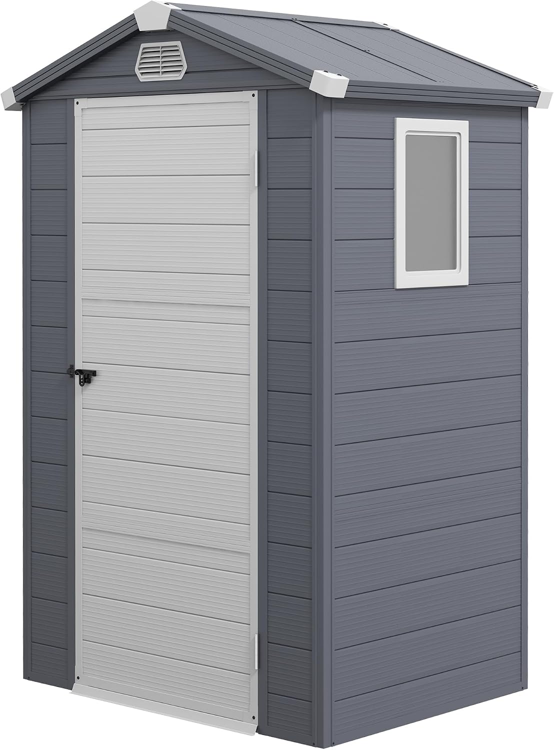 Gerätehaus, Outsunny, 133 x 102 x 208 cm, 1,1m, Dunkelgrau, ² mit Satteldach
