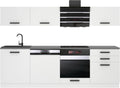 B BELINI GROUP, Küchenzeile, 240 cm, Weiss, Linda, mit Arbeitsplatten, matt