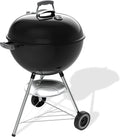Weber, Holzkohlegrill, 57 cm, Weiss/Schwarz, Original Kettle mit Stand und Rädern