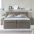 Furniture for Friends, Boxspringbett, 160x200 cm, Beige/Grau, 3F Bea Beige / Grau Härtegrad H2 / H3