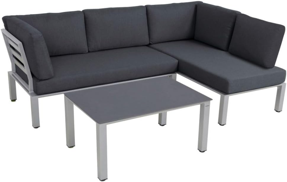 Gartenmöbel-Set, elGiga Der Megastore im Internet!, Silber, MWH Lounge-Set Widoo mit Tisch - - wetterfestes
