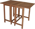 gartenmoebel-einkauf, Esstisch, Braun, Doppel Klappentisch Balkon Tisch, rechteckig