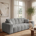 Sofa, BROMARKT, 145x200 cm, Grau, Schlaf mit Bettkasten und Schlaffunktion