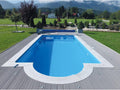 KWAD, Eingelassene Schwimmbecken, 600 x 300 x150 cm, Blau, Styropor Pool Gran Canaria mit Römertreppe Sand