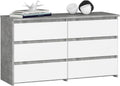 AKORD, Sideboard, Weiss/Grau