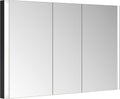 Keuco, Spiegelschränke, 120 cm, Schwarz, Spiegelschrank Royal Linde mit 3 Türen, Einbau, dimmbar, Made in Germany