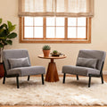 Mingone, Lounge- & Cocktailsessel, Taupe, 2er Set Loungesessel Polsterstuhl Sessel