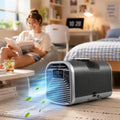 HUANQIN, Mobiles Klimagerät, 3 L, Schwarz, Tragbare Klimaanlage 5100 BTU 4-in-1, Kühlen Entfeuchten Ventilator Schlafmodus mit Fernbedienung