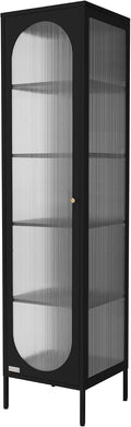 Wohnzimmerschrank, ML DESIGN modern living, 42x175x40 cm, Schwarz, Vitrinenschrank
