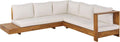 Beliani, Sofa, Braun/Creme, Lounge Set zertifiziertes Akazienholz braun linksseitig mit