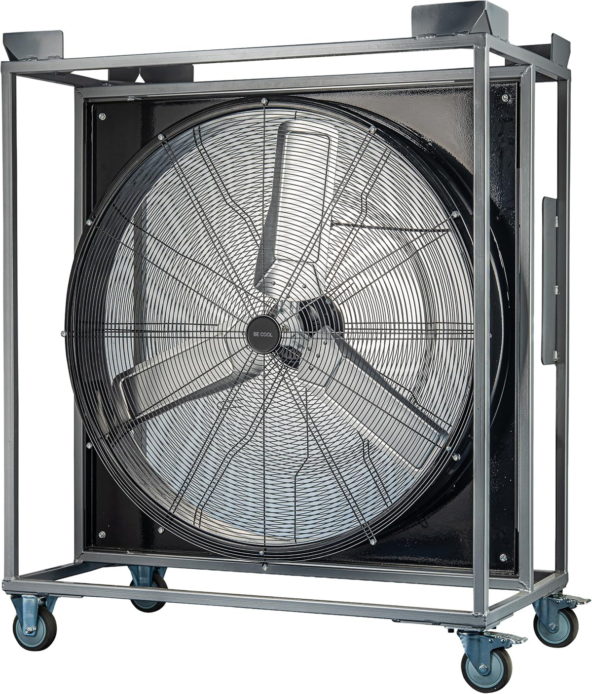 Be Cool, Standventilatoren, 21.060 m, 1000 W, 90 cm, 5 m, Grau, Stapelbare Windmaschine, Industrieventilator mit ³ / h Luftstrom
