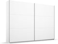 Kleiderschrank, Rauch Möbel, 218 cm, Weiss, Aurelio, Schwebetürenschrank, Hochglanz, Breite