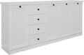 trendteam smart living, Beistelltisch, 195 x 88 x 41 cm, Weiss, Baxter - Sideboard - Matt - Kommode - Anrichte - (BxHxT)