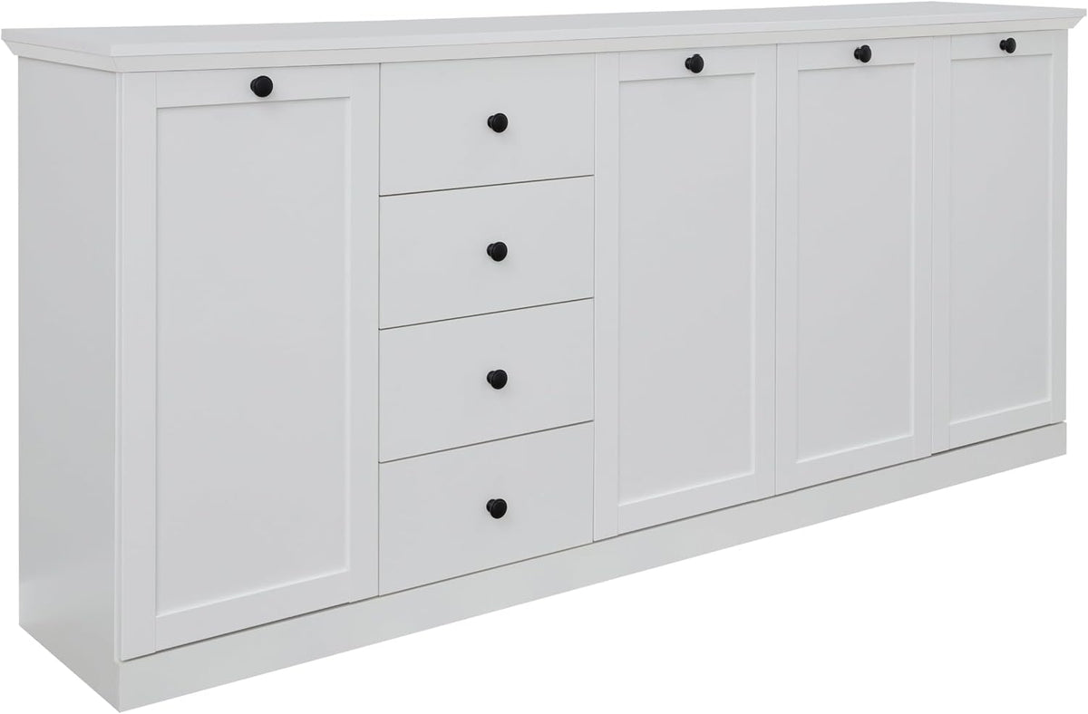 trendteam smart living, Beistelltisch, 195 x 88 x 41 cm, Weiss, Baxter - Sideboard - Matt - Kommode - Anrichte - (BxHxT)