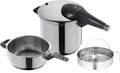 WMF, Schnellkochtöpfe, 6,5 l, 3 l, Grau, Perfect Premium One Pot Schnellkochtopf Set Induktion, Dampfkochtopf + mit Einsatz-Set