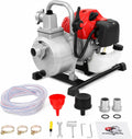 Falyrex, Wasserpumpen, 10000 l, 1.25kW, 30 m, Grau/Weiss, Benzin Wasserpumpe / h 8500U / min, Förderhöhe, 43cc Gartenpumpe mit 2 Takt Motor