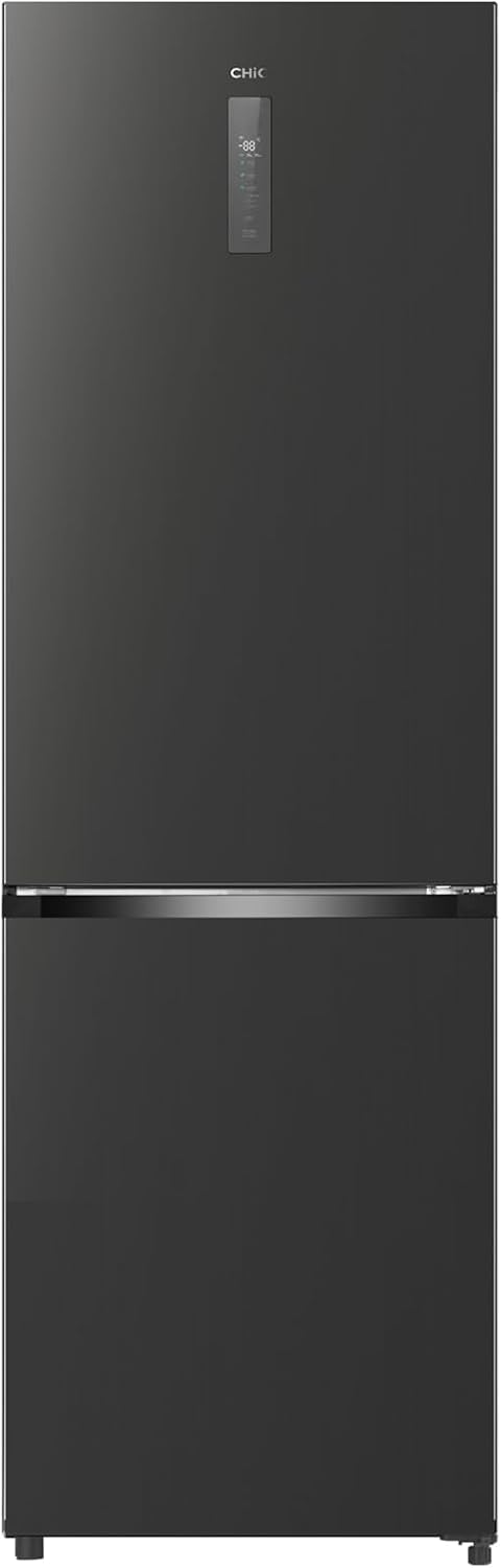 CHiQ, Kühl-Gefrierkombination, 185 cm, 308 L, Grau, No Frost, 4 stern für abkühlung