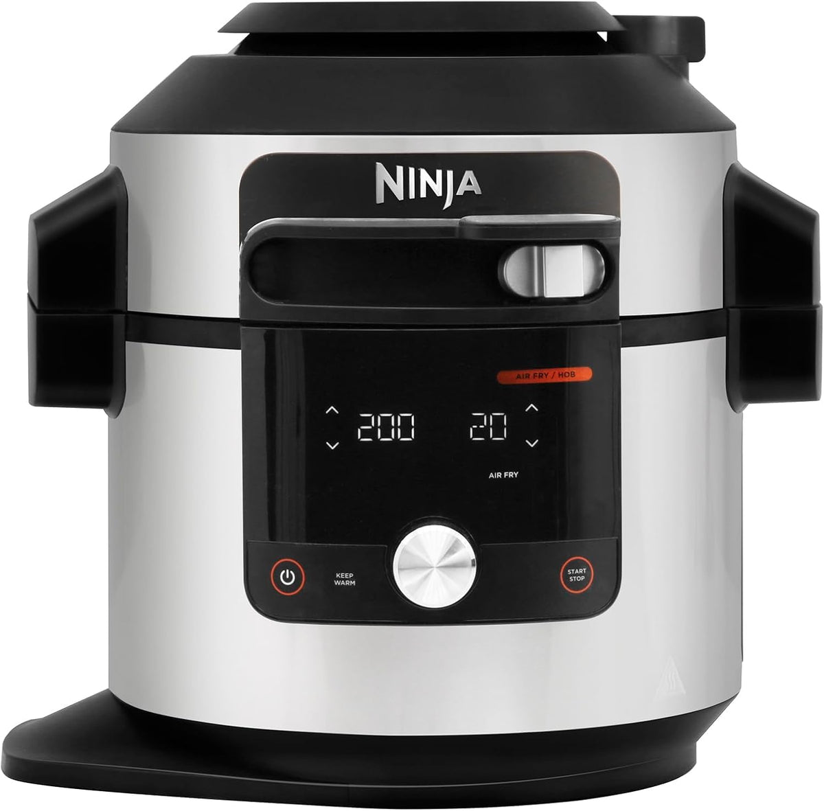 Ninja, Heissluftfritteuse, 7,5 L, Schwarz/Grau, Foodi MAX Multikocher mit Smart Deckel, 14-in-1 Multicooker, Pressure Cooker Schnellkochtopf