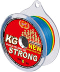 WFT, Geflochtene Schnüre, 0,22 mm, 600 m, 32 kg, Grün/Orange/Gelb, KG Strong Schnur