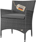 RS Trade, Liegen, 200 kg, Grau, Gartenstuhl Polyrattan Trento XXL, bis belastbar, extra breit, wetterfest Outdoor Gartensessel