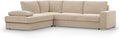 Sofa, Mebligo, 287 cm, Beige, Eck mit Schaffunktion und Betkasten Breit VELANO, Eckcouch, L Shaped, Komfort und Still