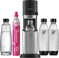 sodastream, Wassersprudler, 1 L, Grau/Weiss, DUO - 4x Sprudlerflaschen & CO2-Zylinder