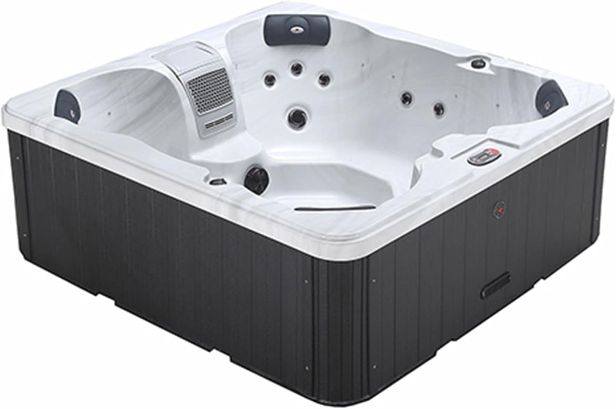 CANADIAN SPA CO., Pools, Gartensaunas & Badewannen mit Sprudelfunktion, 198x198x73 cm, Grau/Weiss