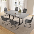 JIEXI, Esstisch, Grau, Mit 4-8 Stühlen Set, Esszimmertisch Ausziehbar, Tisch Esszimmer, Essgruppe Mit 4-8 Stühle