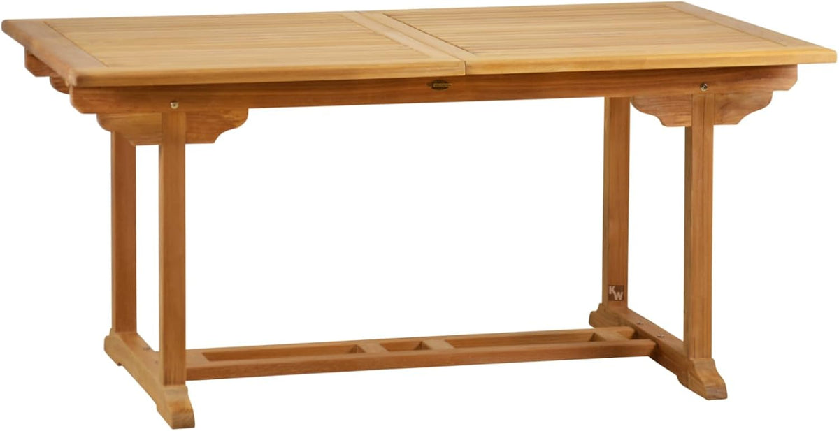 Kai Wiechmann, Esstisch, 120 x 75 cm, Weiss, Gartentisch ausziehbar Teak Tisch Massivholz