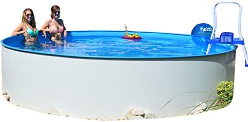 Poolzon, Stahlrahmenpool, 1,20 m, 0,6 mm, 0,8 mm, Weiss/Blau, Rundpool Fun-Zon 3, 00 x Stahlwandpool, Rundbecken