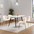 Fiximaster, Esszimmerstuhl, Weiss, Esszimmerstühle 4er Set, Polsterstuhl Esszimmer modern, Samt, Küchenstuhl mit Rückenlehne