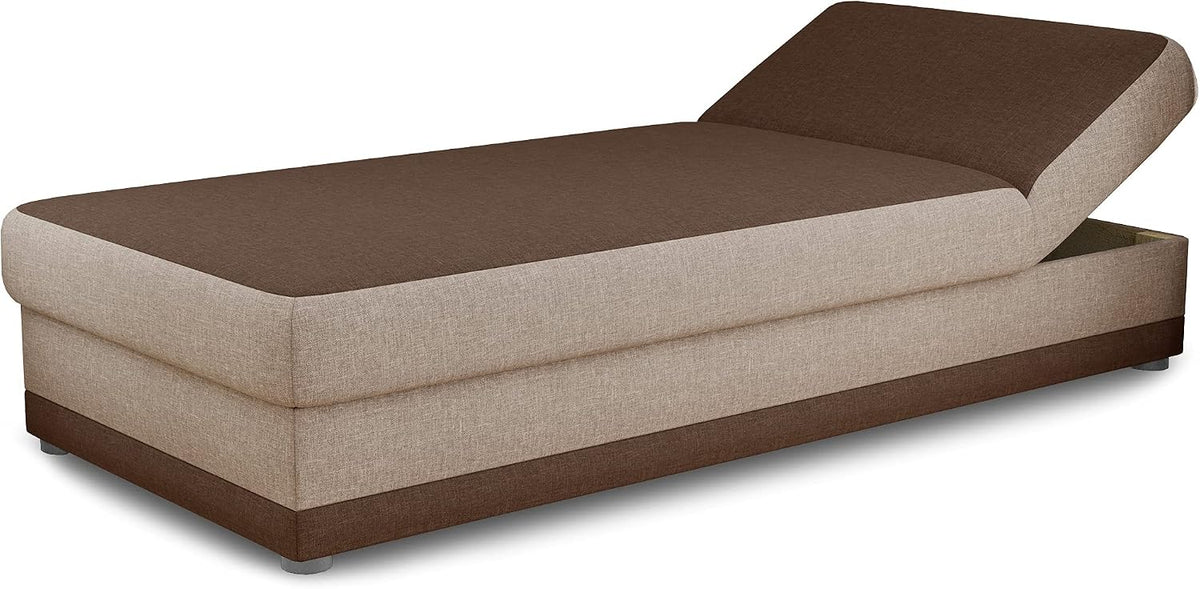 Sofnet, Bettrahmen, 90x200 cm, Braun, Bett Andre mit Bettkasten (, Sawana 16 + 27)
