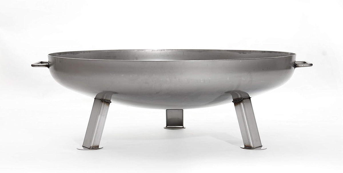 Czaja, Feuerschalen & -körbe, 120 cm, Edelstahl V2A, Grau/Weiss, Stanzteile Edelstahl Feuerschalen Kiel Ø aus rostfreiem