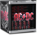 °CUBES, Mini-Kühlschrank, 48 L, Grau/Schwarz, AC / DC Mini Kühlschrank, Getränkekühlschrank mit Glastür & wechselbarem Türanschlag