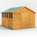 POWER, Gerätehaus, Orange, PVC Window Sills, Door & Window Flexibility, Made from Extra Thick Timber & Toughened Glass