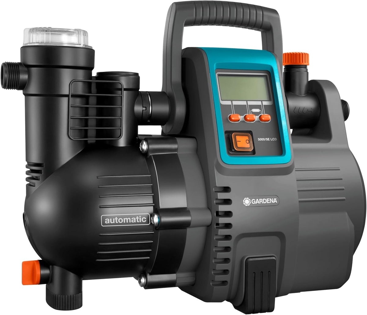 Gardena, Wasserpumpen & Zubehör, 5000 l, 1300 W, Grau/Schwarz, Comfort Hauswasserautomat 5000 / 5E LCD: Hauswasserpumpe