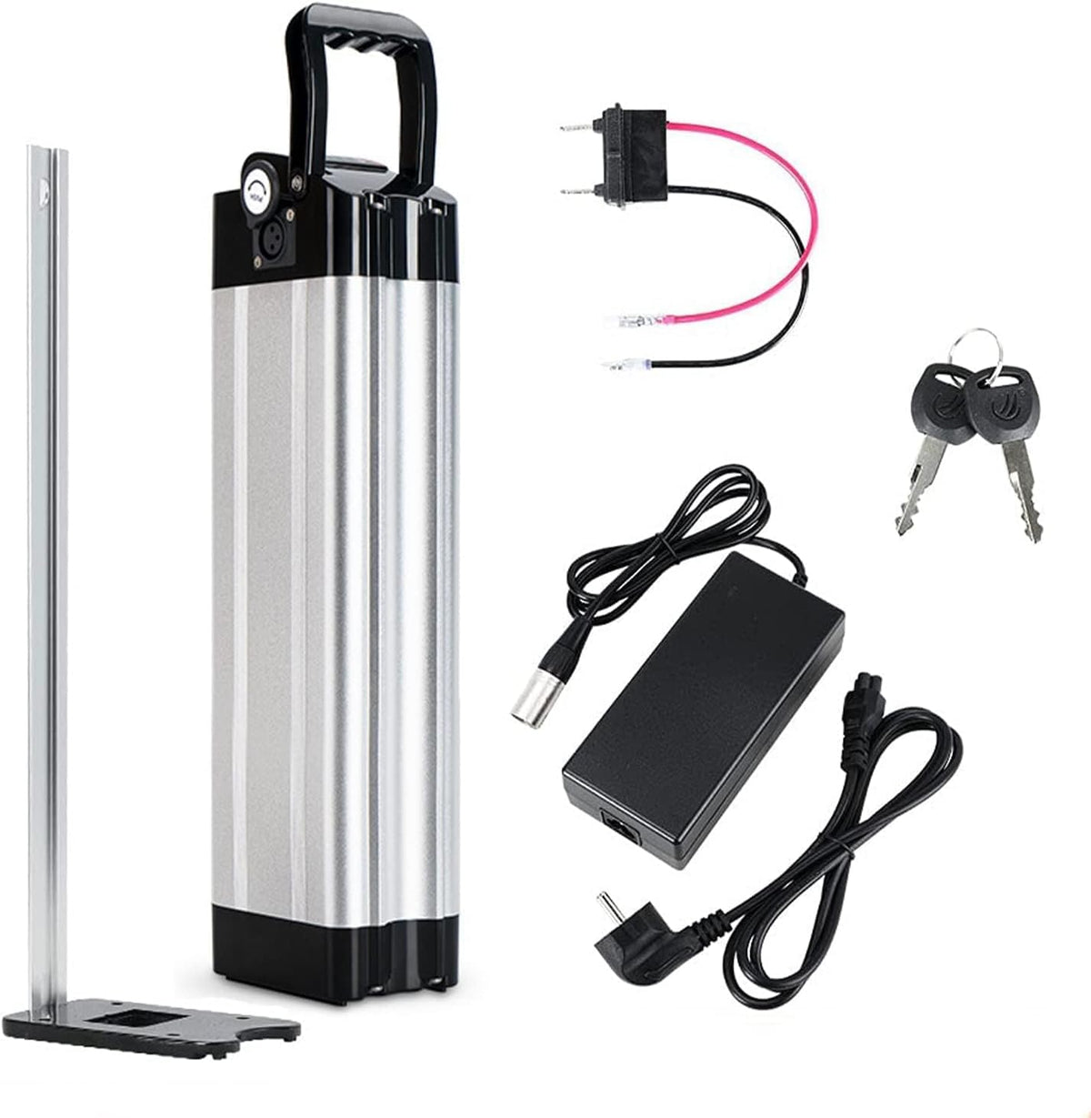 SDTYYP, E-Bike, 15.6Ah, 1000 W, 250 W, 350 W, Grau/Weiss, Fahrrad Pedelec Akku 48 V / 36 V / 18Ah / 20Ah, für 500 W 750 W Elektrofahrrad Motor