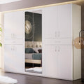 Kleiderschrank, Forte, 269,7 cm, 210,5 cm, 54 cm, Weiss, Serenade 270, moderner Drehtürenschrank, 10-türig, 2 Schubladen
