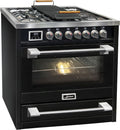 Kaiser, Backofen, 4,5 kW, 90 cm, 115 L, Schwarz/Grau, HGE 93505 S Turbo · Gas Elektro Standherd · freistehend