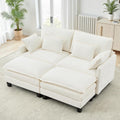 TCGBKAF, Sofa, 197 cm, Beige, Modulares mit Schlaffunktion, Chenille Eck Klein mit Dicken Polstern, L Form Set mit Couch Kissen