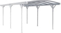 Aileenstore, Carports, Weiss, Design Carport London Aluminium Doppelstegplatten, Farbe wählen