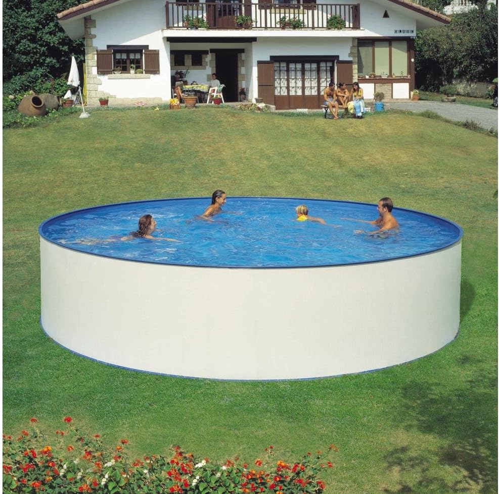 HANSEATIC, Stahlrahmenpool, 450 cm, 90 cm, 3 m, Weiss, Set (5-tlg.): »Rundpool inkl. Sandfilteranlage ³ / h« (in 6