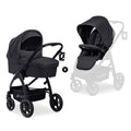 hauck, Buggys, 22 kg, 3 kg, Schwarz, Kinderwagen 2 in 1 Saturn R Duoset ab Geburt bis, mit Babywanne & Wendbaren itz mit Liegefunktion