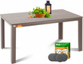 KESSER, Esstisch, 156x78 cm, Grau/Weiss, ® Gartentisch für bis 6 Personen Wetterfest & UV-Beständig