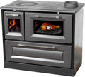 Hosseven, Kaminofen, 8 kW, Anthrazit, mit Backfach und Herdplatte 4012 Holzofen Holz Ofen