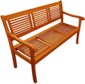 SAM, Sitzbank, 150 cm, Braun, 3-Sitzer Gartenbank Cordoba, Akazie Holz-Bank
