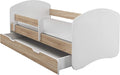 ACMA, Matratze, 180x80 cm, 120 kg, Eiche, Kinderbett Sonoma mit und Lattenrost - Juniorbett mit, Belastbar bis