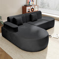 Sofa, AVAWING, Schwarz, Pure Foam Installation-Free Eckcouch, L Form Wohnzimmer, Linke Armlehne