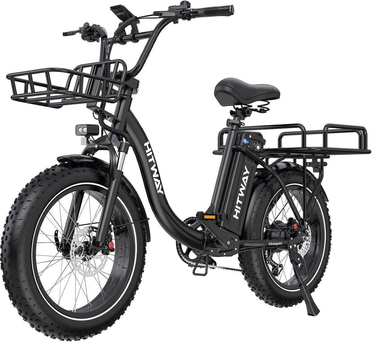 HITWAY, E-Bike, 48 V, 27Ah, Grau/Schwarz, Drehmomentsensor, hydraulische Scheibenbremsen