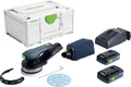 Festool, Exzenterschleifer, 125 mm, 3 M, Grau/Weiss, Akku- ETSC 2 125 4, 0 I-Plus incl. StickFix Schleifteller D: W-HT (weich-HT)